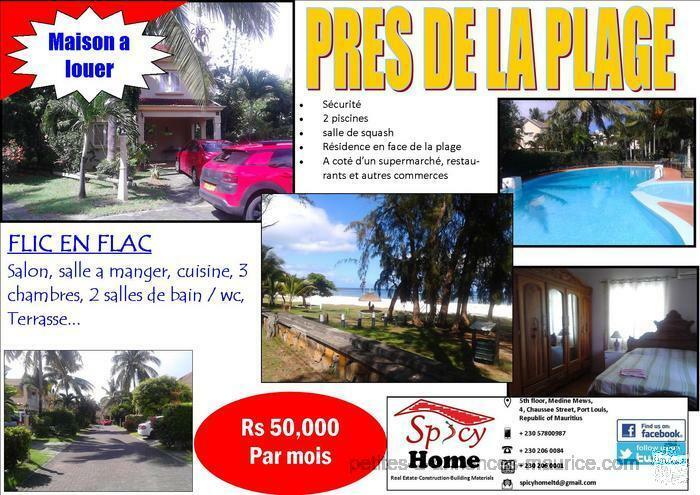 Maison a Louer Flic en Flac