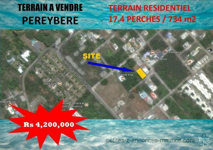 Terrain a Vendre Pereybere, Morcellement Unicorn