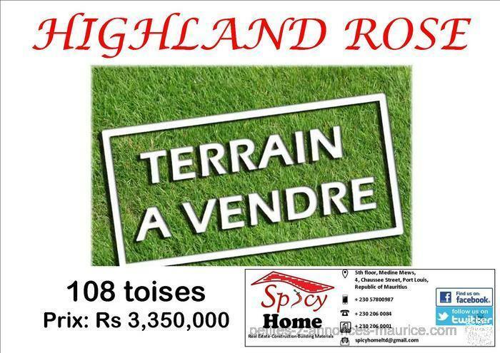 Terrain a Vendre Highland Rose