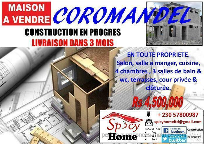 Maison a Vendre Coromandel