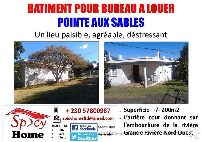 Batiment pour Bureau a louer pointe aux sables