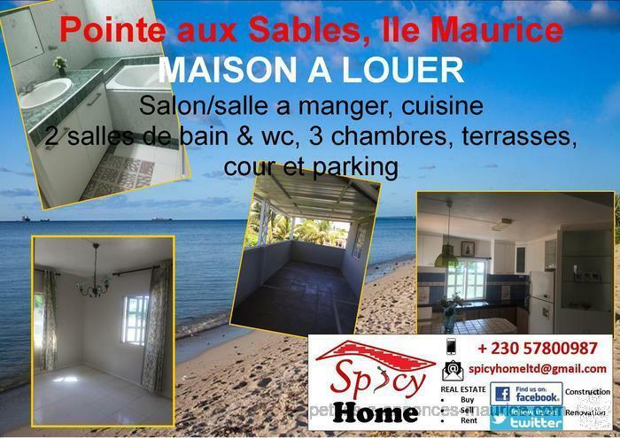 Maison a Louer Pointe aux Sables