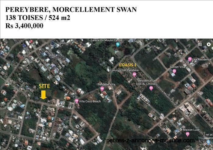 Terrain a Vendre Morcellement Swan Pereybere