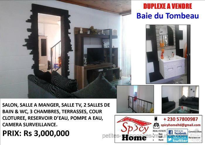 Duplex a Vendre Baie du Tombeau