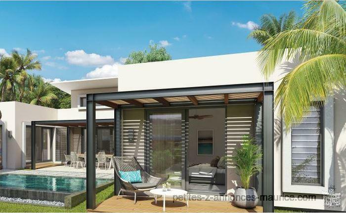 ELEGANTES VILLAS CONTEMPORAIN AU MILIEU D’UNE NATURE LUXURIANTE A TROU AUX BICHES – ILE MAURICE