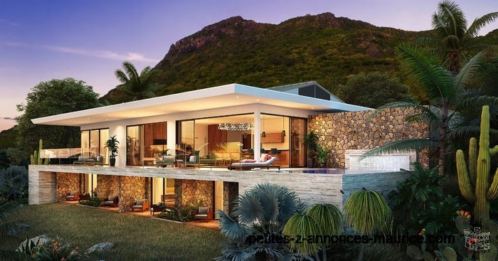 SPLENDIDE VUE MER ET MORNE A 270° ! PRESTIGIEUSES VILLAS A TAMARIN – ILE MAURICE