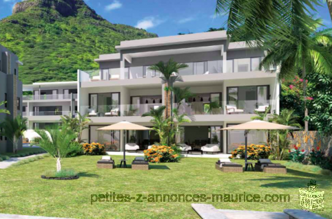 FACE MER! SOMPTUEUX APPARTEMENT AVEC JARDIN VUE MER ET PIEDS DANS L'EAU A TAMARIN – ILE MAURICE