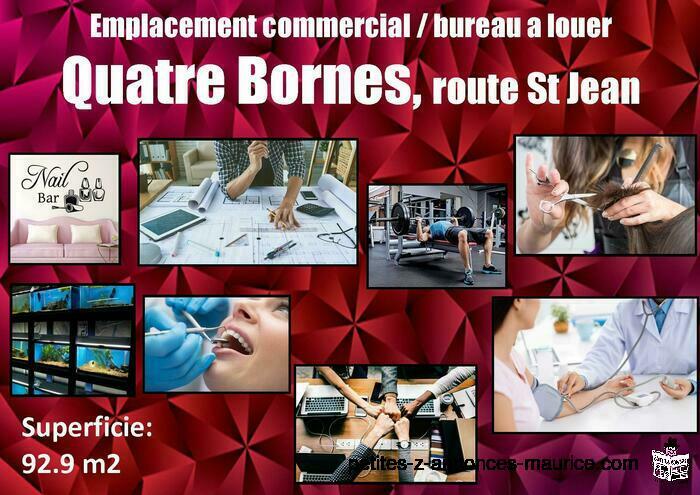 Emplacement bureau / commercial a louer Quatre Bornes