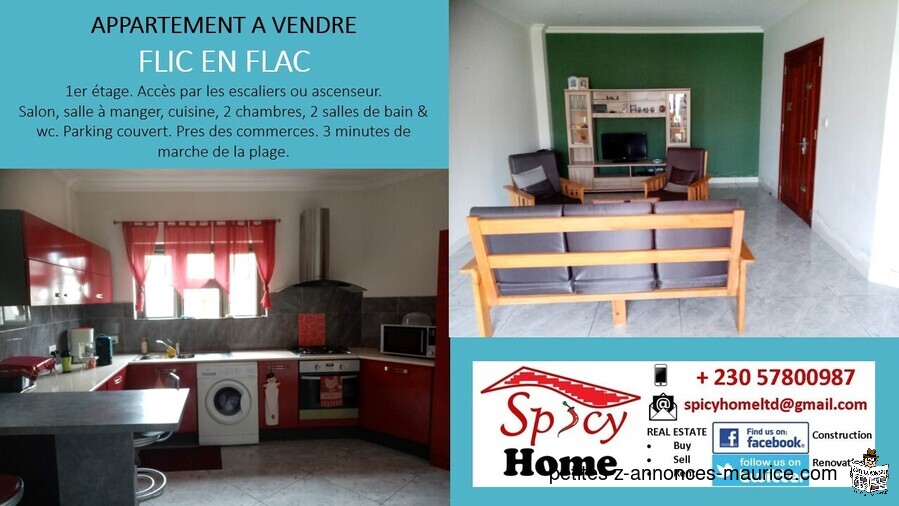 Appartement a vendre flic en flac