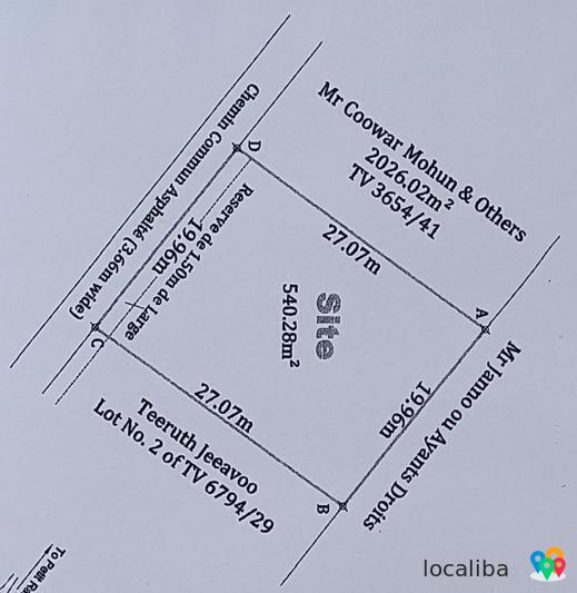 RÉSIDENTIAL LAND FOR SALE - 13 PERCHES