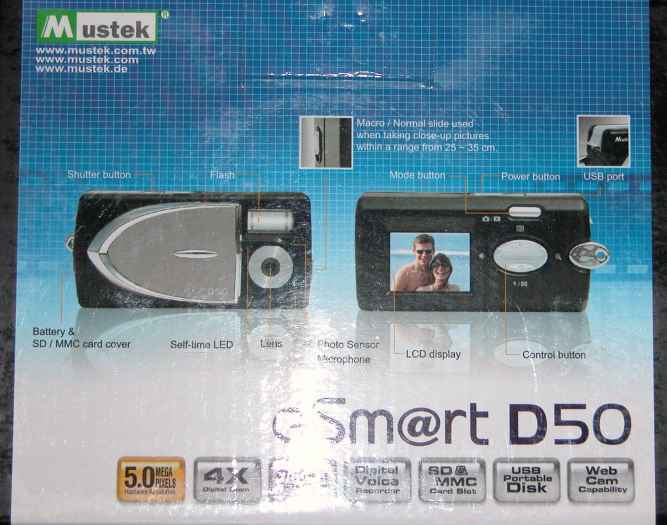 APPAREIL PHOTO NUMéRIQUE MUSTEK GSMART D50 5 MEGAPIXELS NEUF