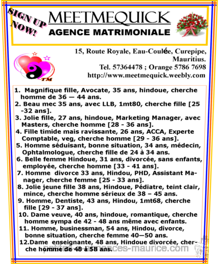 Agence Matrimoniale Meetmequick!