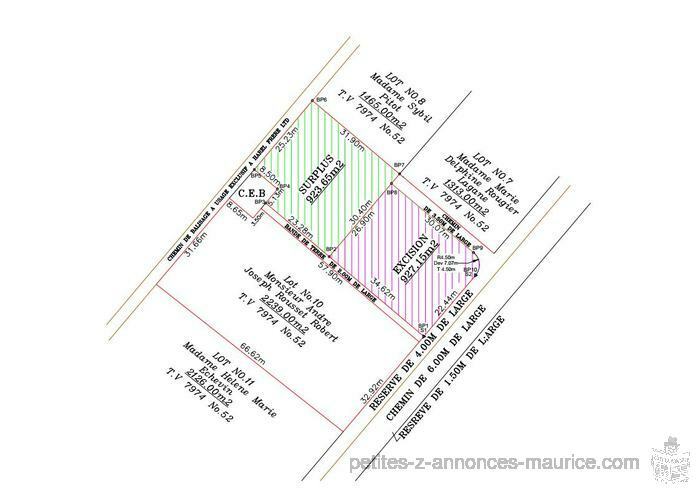 Deux Terrain a vendre a Pamplemousses