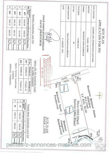 Residential land at sale at Glen Park, Vacoas, Mauritius