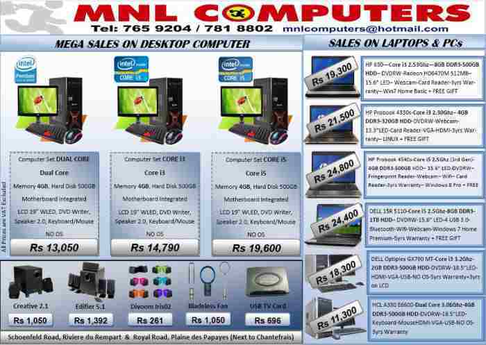 Computers Set and Laptops for Sales @ MNL COMPUTERS