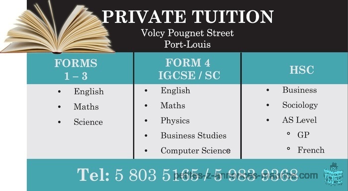Ward 4 Private Tuition in Port Louis