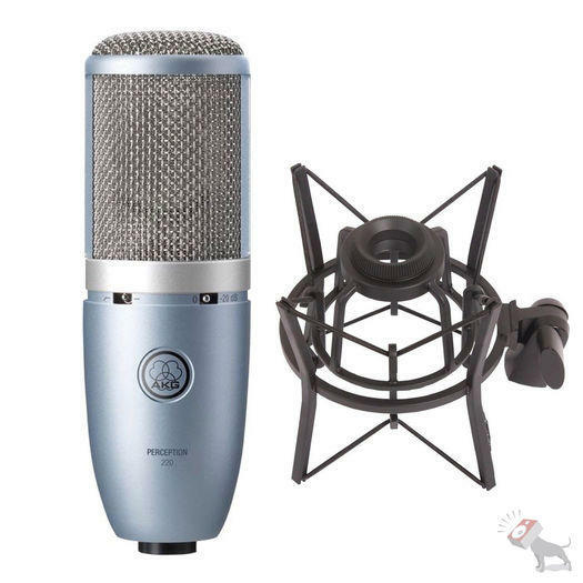 AKG PERCEPTION 220 Condenser Mic + Case + Shock mount. FOR SALE! NEW! Only 1 left!