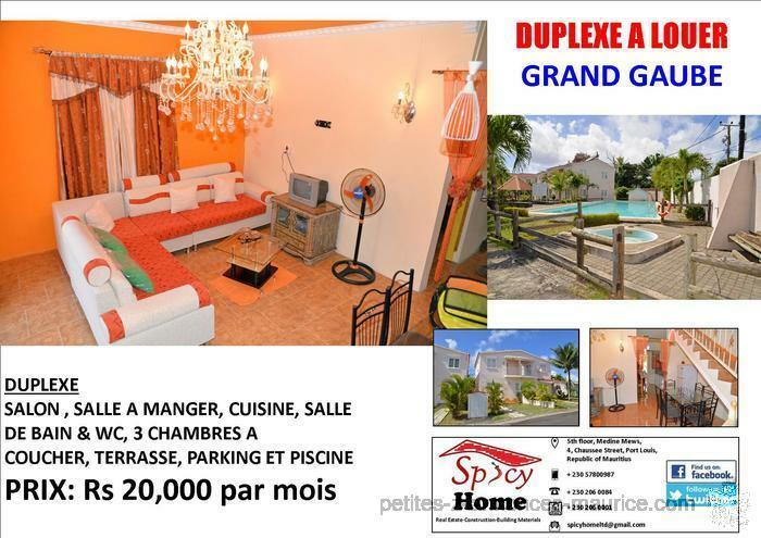 Duplex a Louer Grand Gaube, Les Barachois Melville