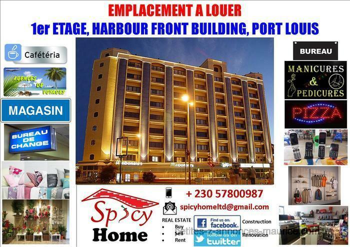 Emplacement a louer 1er etage Harbour Front Building Port Louis