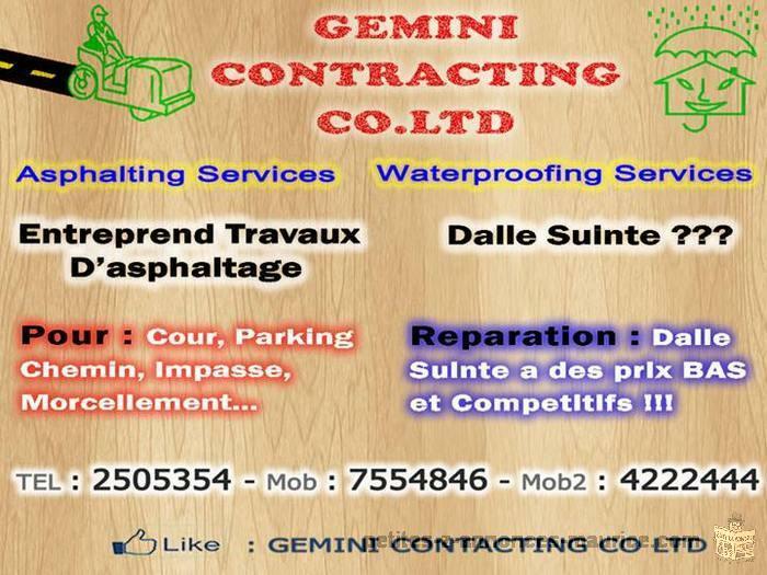 Gemini Contracting : Asphalting, Waterproofing & Construction Services.