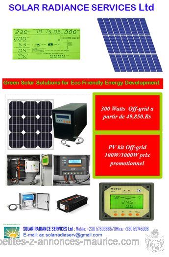 Vend kits Energie solaire photovoltaique OFF- GRID